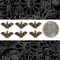 Chocolate Brown Plated Brass Bat Charms - Set of Six - RB-C12